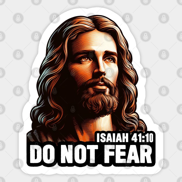 Isaiah 41:10 Do Not Fear Sticker by Plushism